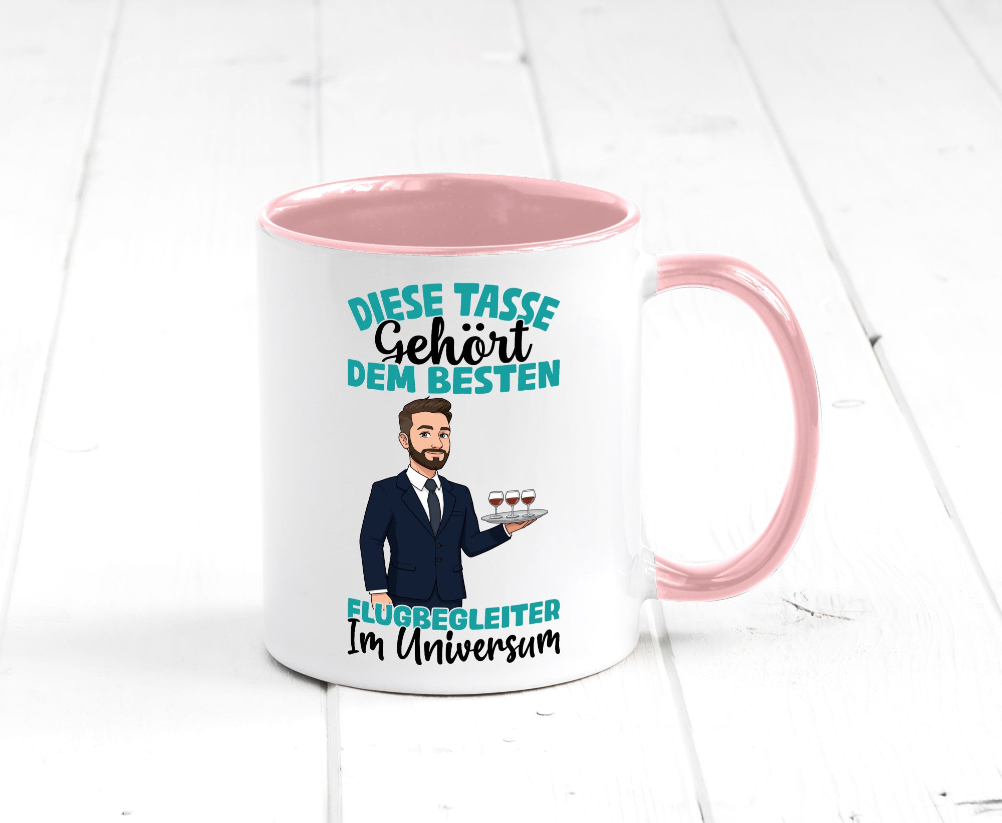 Im Universum: Flugbegleiter | Steward Flughafen Humor Geschenkidee Tasse