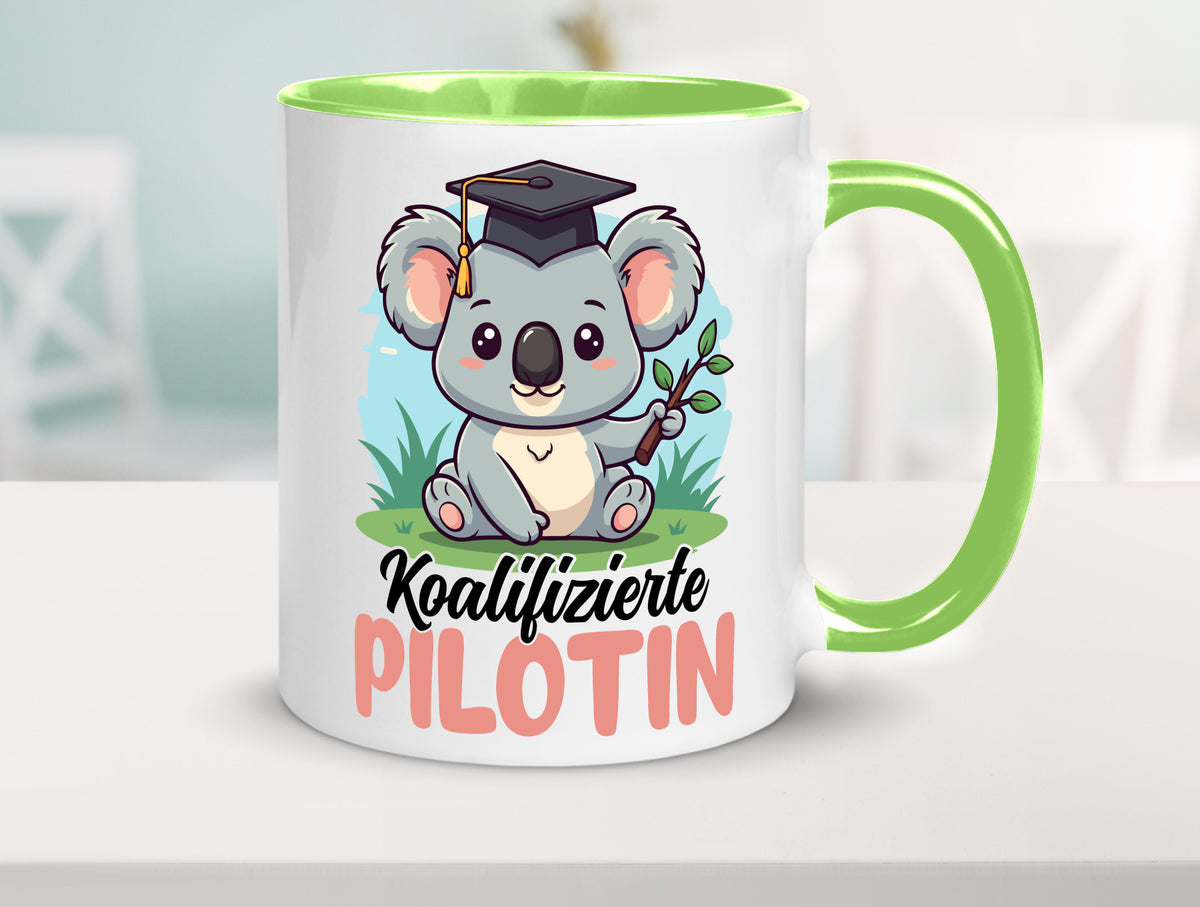 Koalifizierte Pilotin | Definition Piloten lustig Humor Geschenkidee Geschenk Tasse