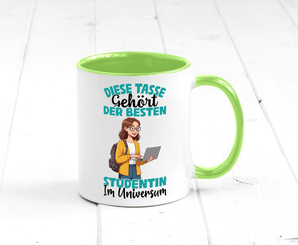 Im Universum: Studentin | Uni Studium Universität Geschenk Humor Geschenkidee Tasse