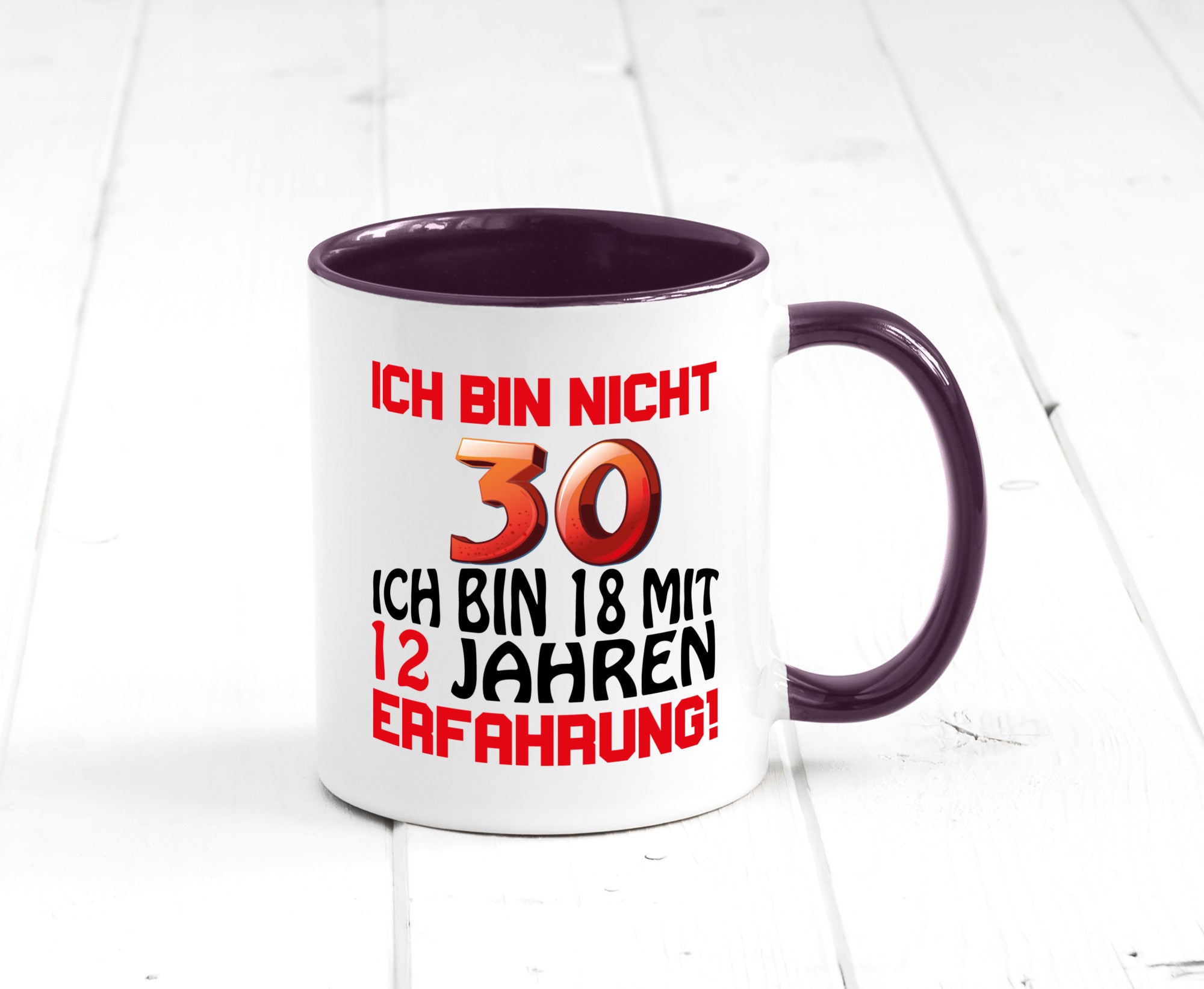 Ich bin nicht 30. lustiger Spruch Geschenk Humor Geschenkidee Tasse