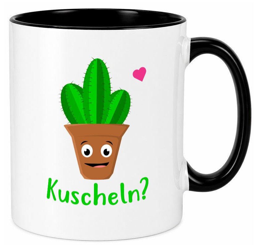 Kuscheln? | lustige Tasse Kaktus Motiv Humor lustig Geschenkidee Geschenk
