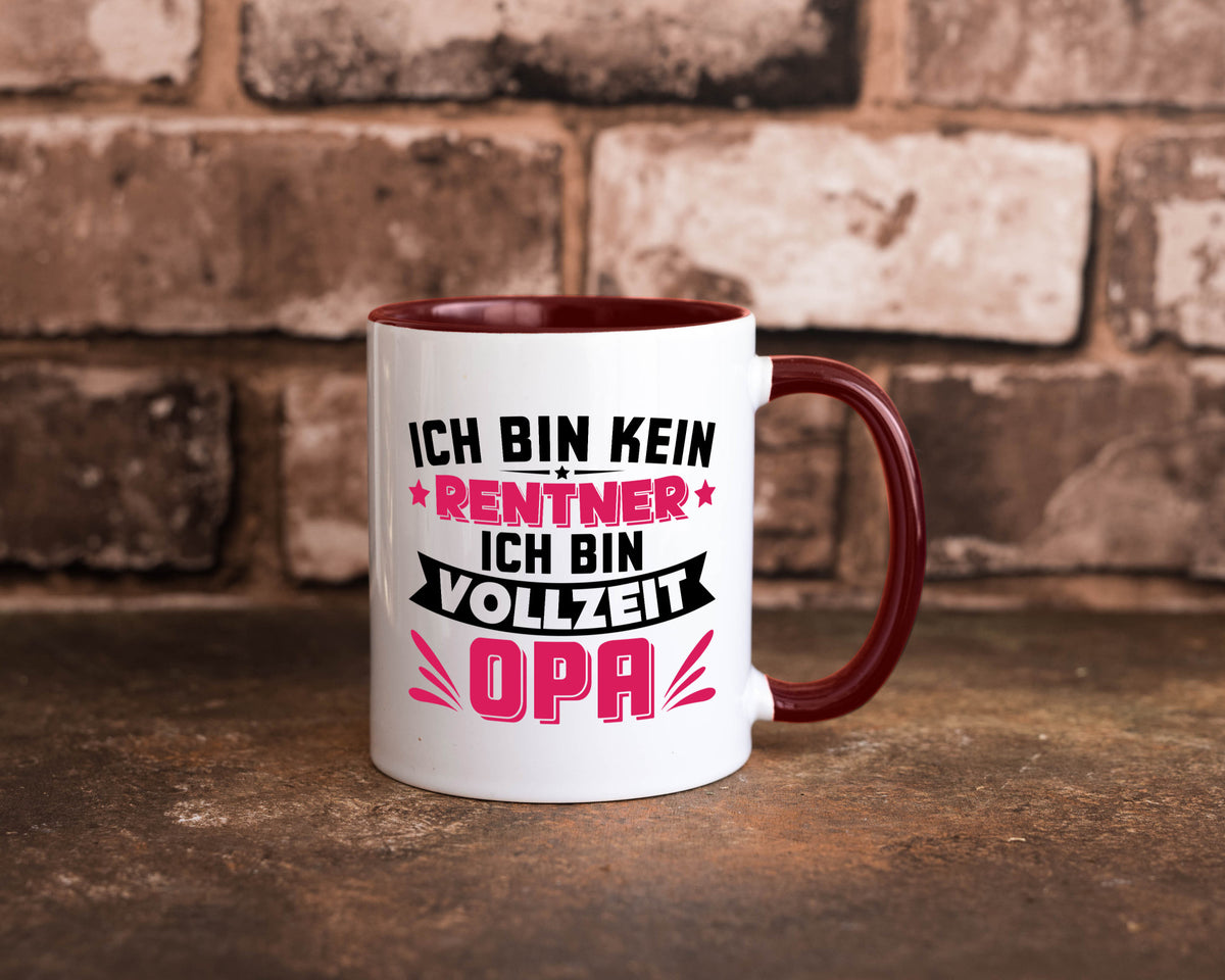 Ich bin vollzeit Opa | Rentner Ruhestand Großvater v2 Humor Familie Tasse
