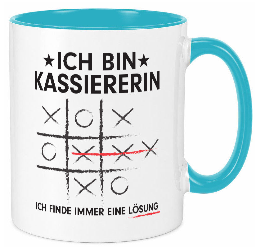 Löse Probleme: Kassiererin Geschenkidee Humor Tasse