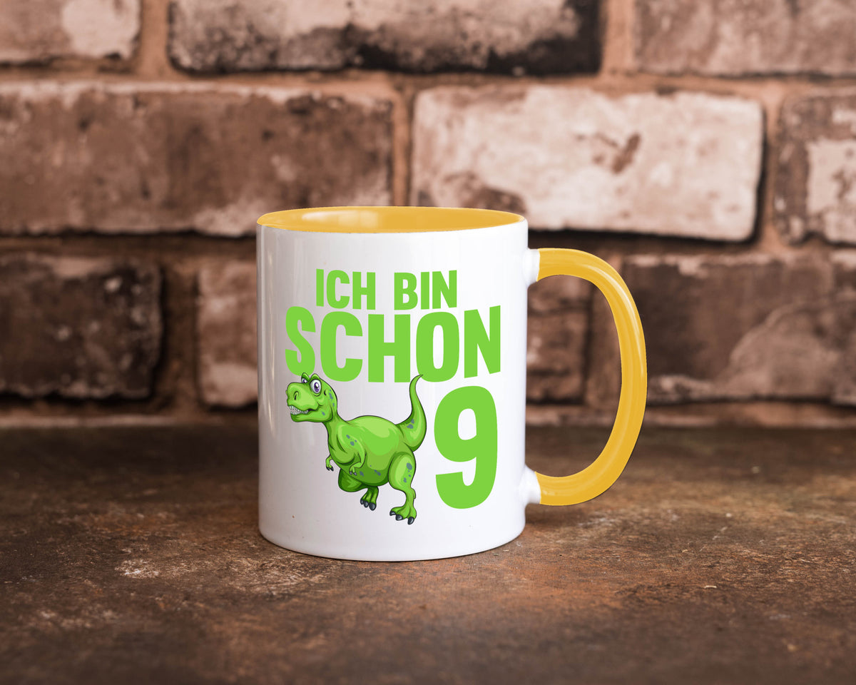 9. Geburtstag | 9 Jahre Dino Dinosaurier Geschenkidee Humor Tasse
