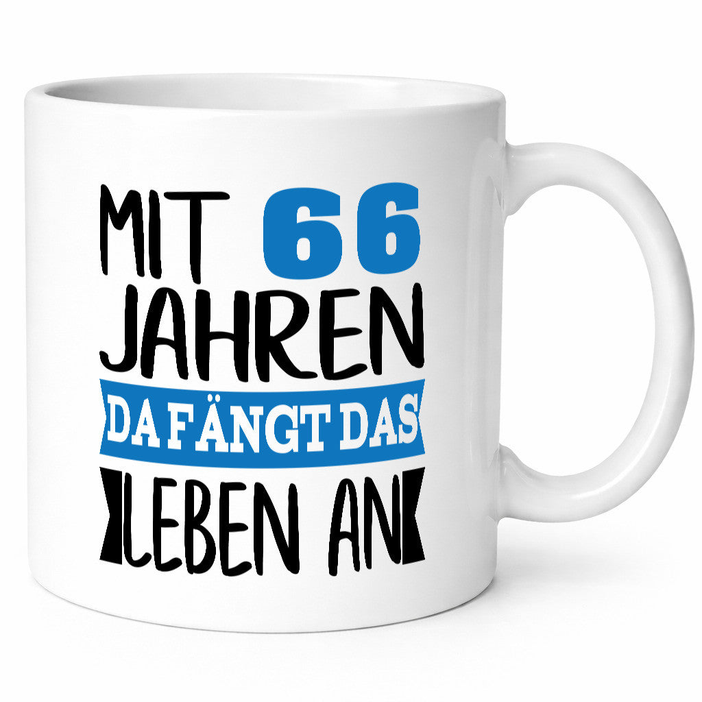 Mit 66 Jahren fängt das Leben an | 66. Geburtstag Rentner Geschenk Ruhestand
