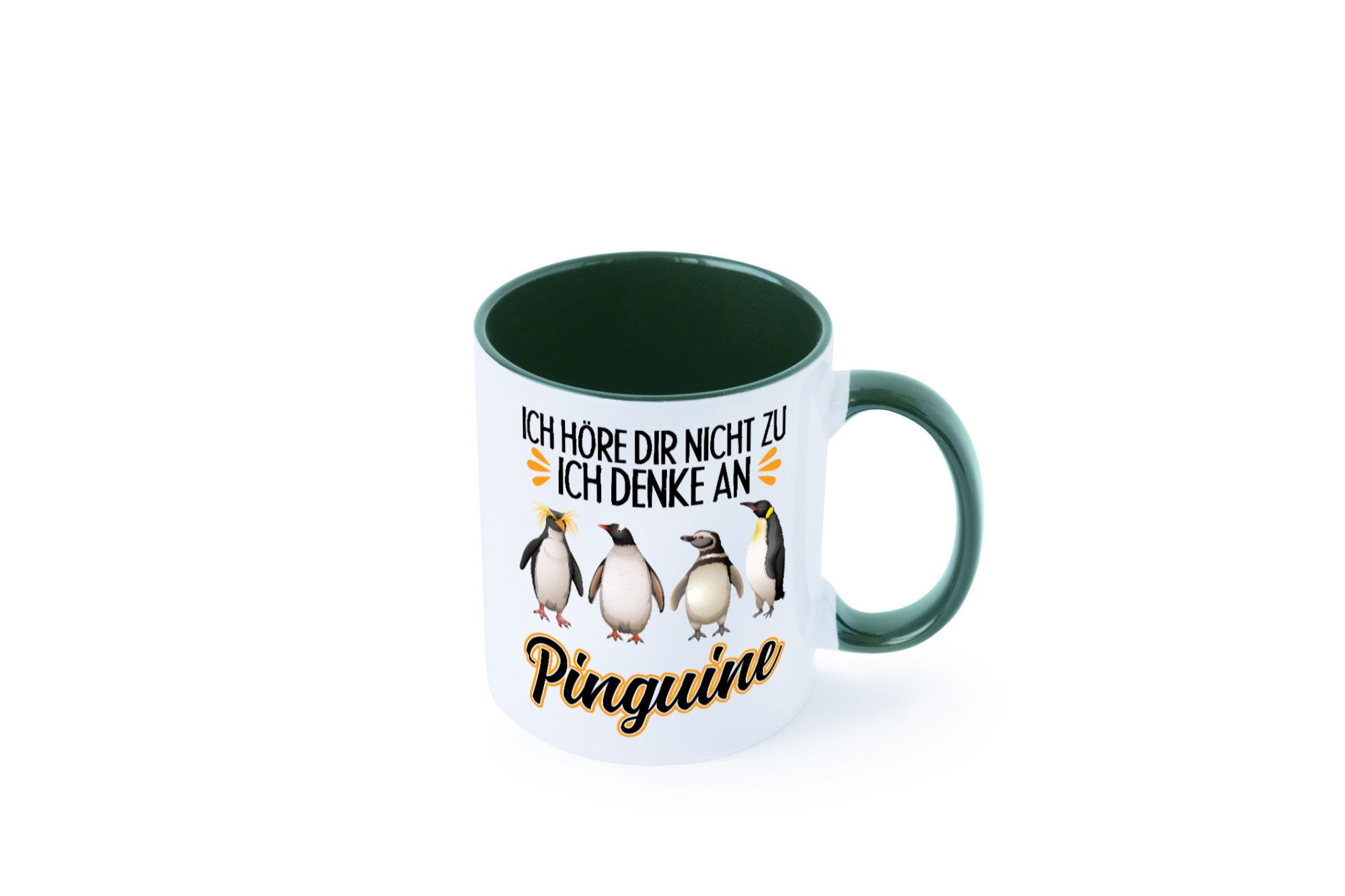 Ich denke an Pinguine Geschenkidee Humor Tasse