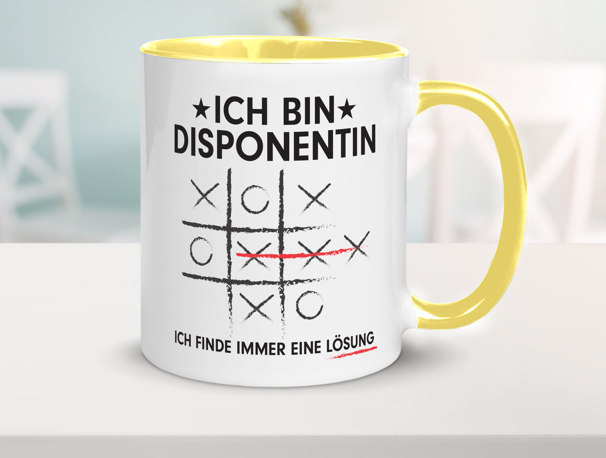 Lösung finden: Disponentin | Zuteilerin v2 lustiger Spruch Geschenk Humor Tasse