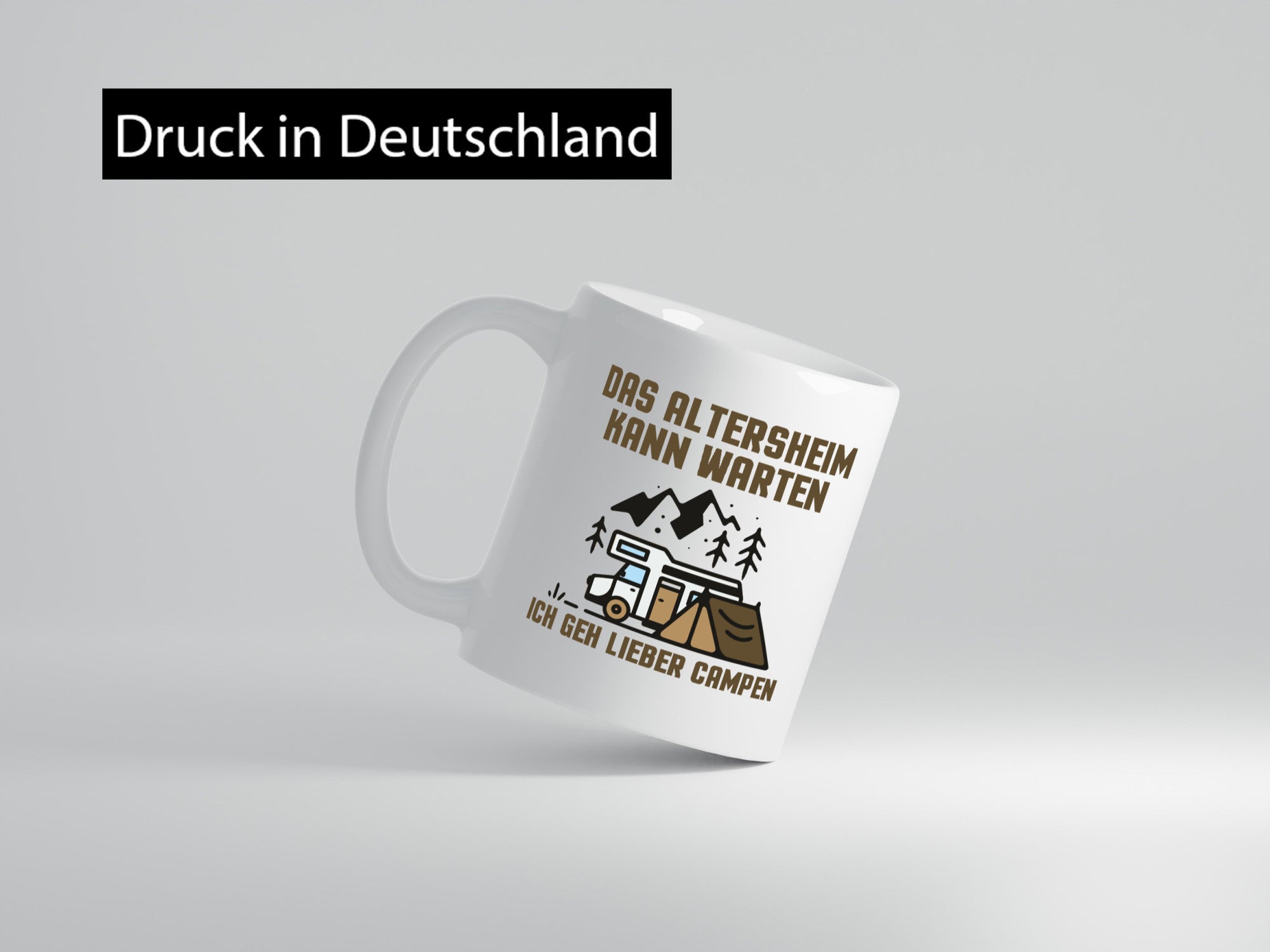 Altersheim kann warten, gehe campen | Wohnmobil Geschenkidee Humor Tasse