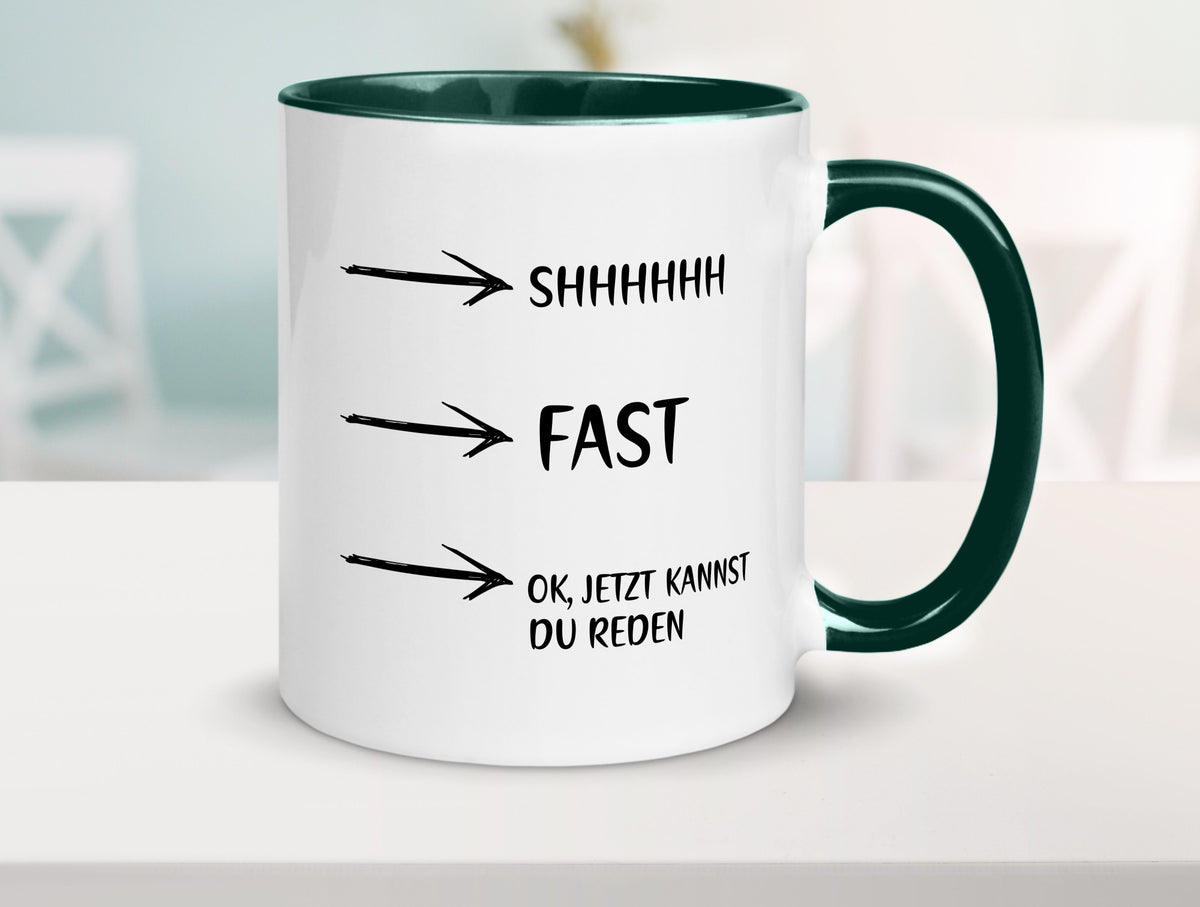 Jetzt kannst du reden | Morgenmuffel Kaffeetrinker Humor Geschenkidee Tasse