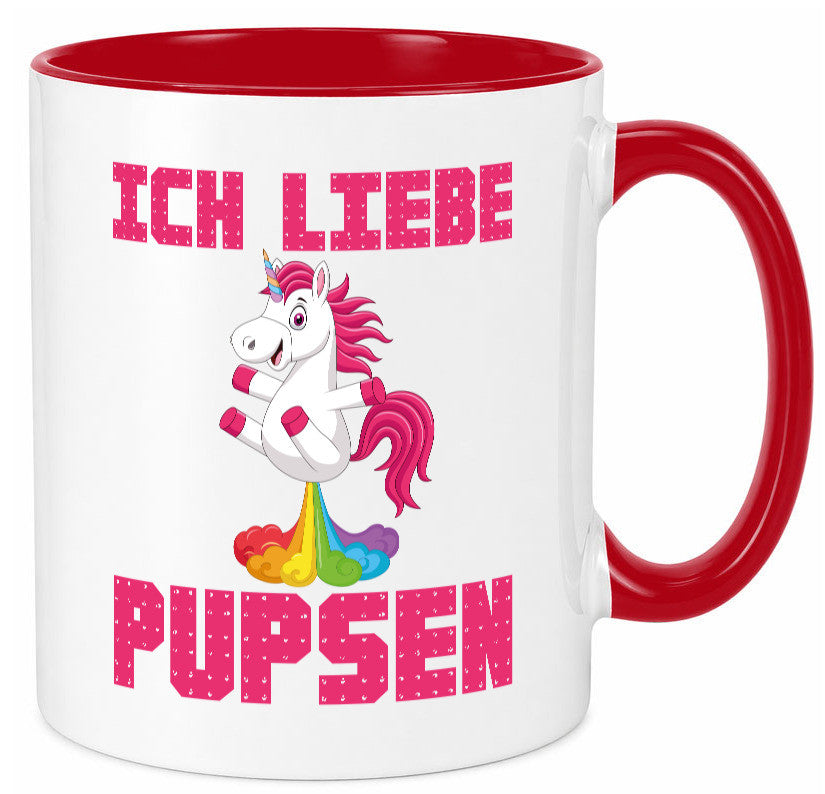 Ich liebe pupsen | Einhorn Pups lustiger Spruch Humor Geschenkidee Tasse