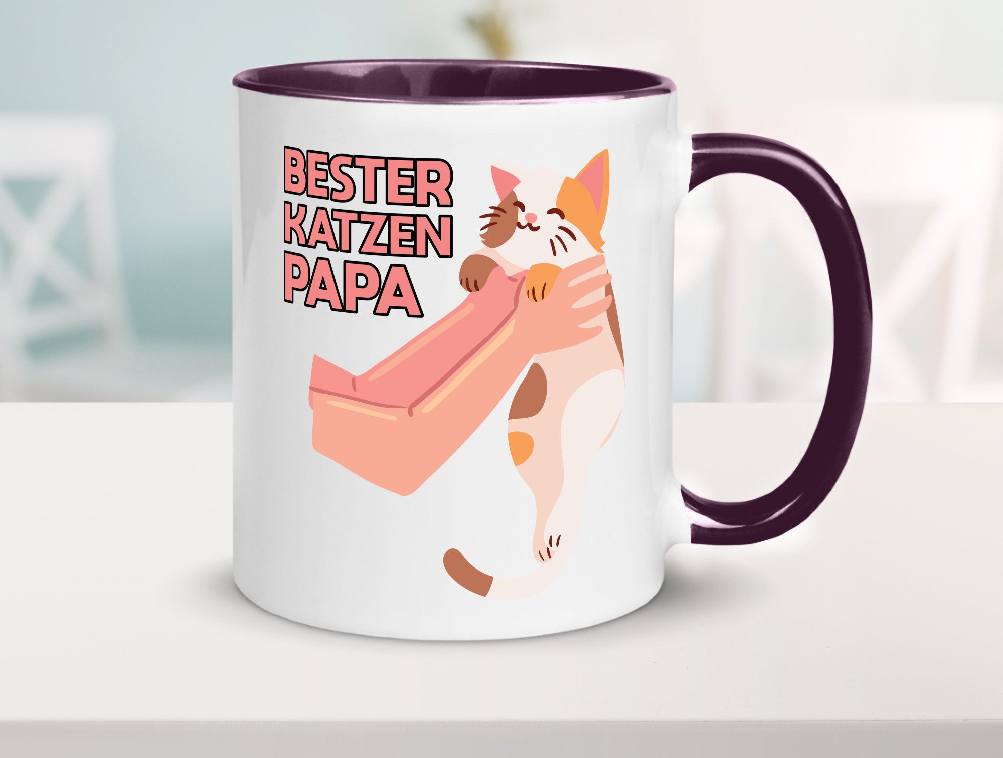 Bester Katzenpapa | Katze Gabel Geschenk Tierliebhaber Humor lustiger Spruch