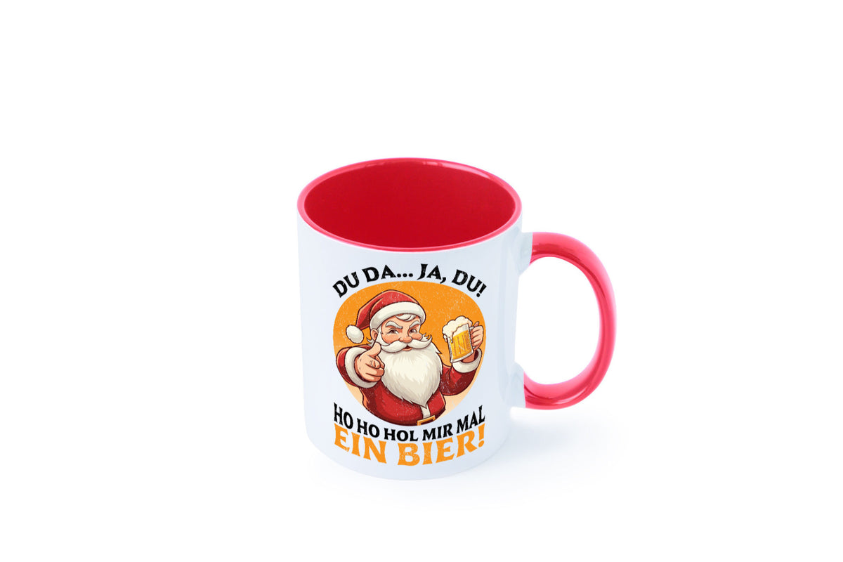 Hol mir mal ein Bier | Ugly Christmas Santa lustig Humor Geschenkidee Geschenk Tasse