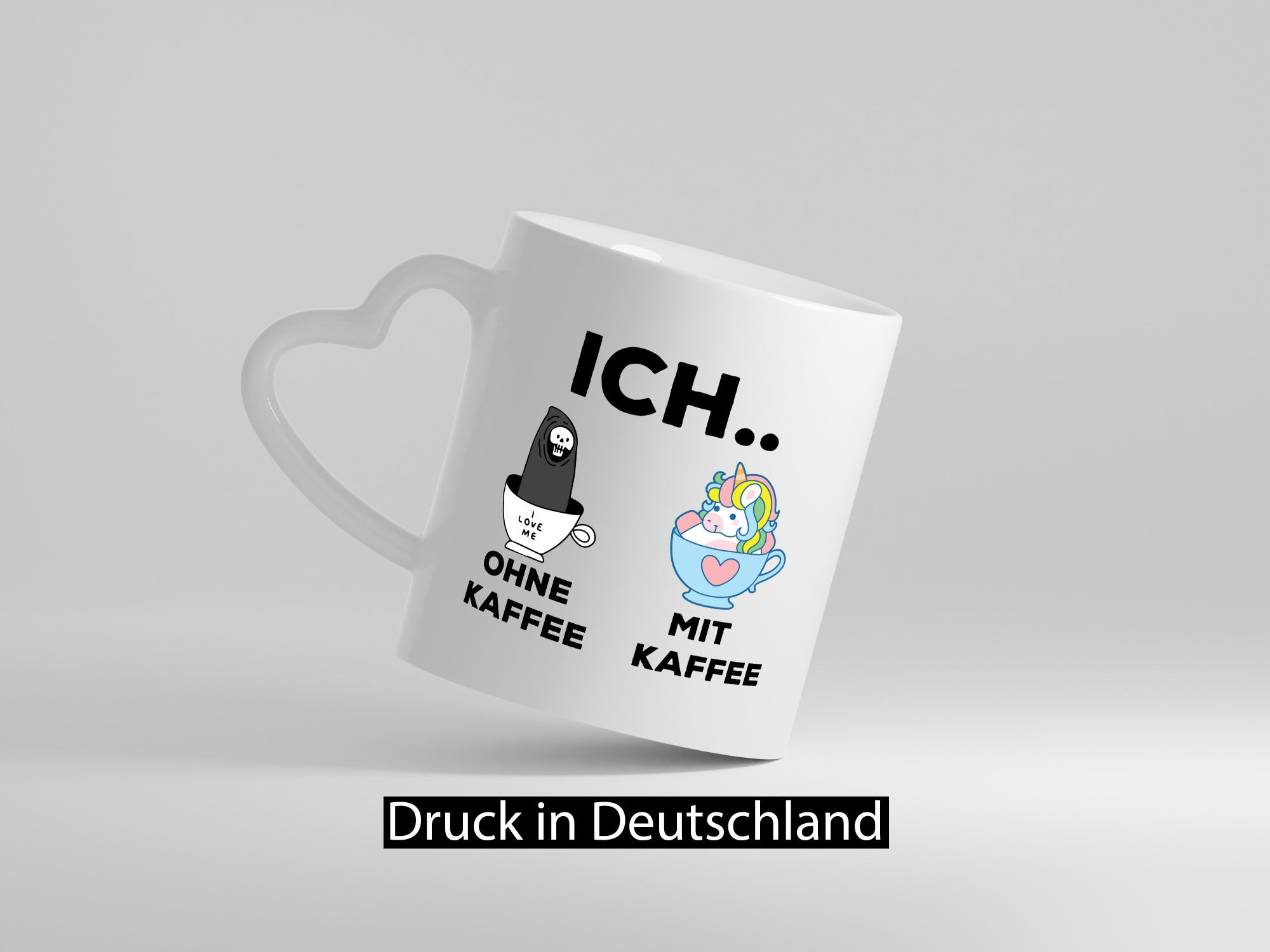 Ich Ohne Kaffee mit | Einhorn lustig Humor Geschenkidee Geschenk Tasse