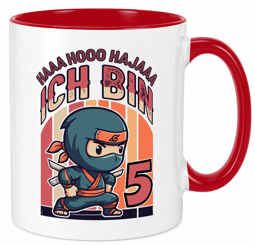 5. Geburtstag | Ninja Junge 5 Jahre Humor Geschenkidee Tasse