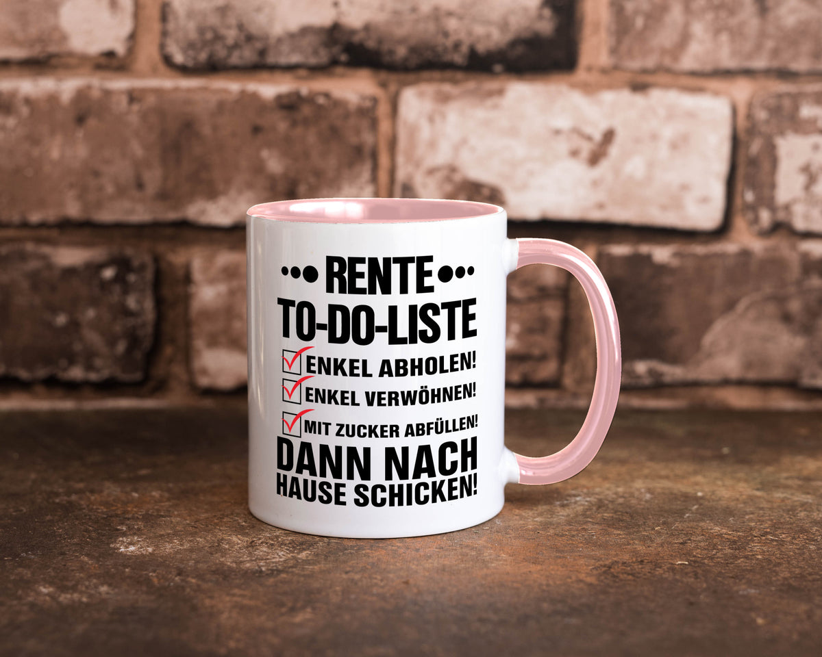 Rente To-Do-Liste | Rentner Tasse Enkel verwöhnen Geschenk Ruhestand Jubiläum