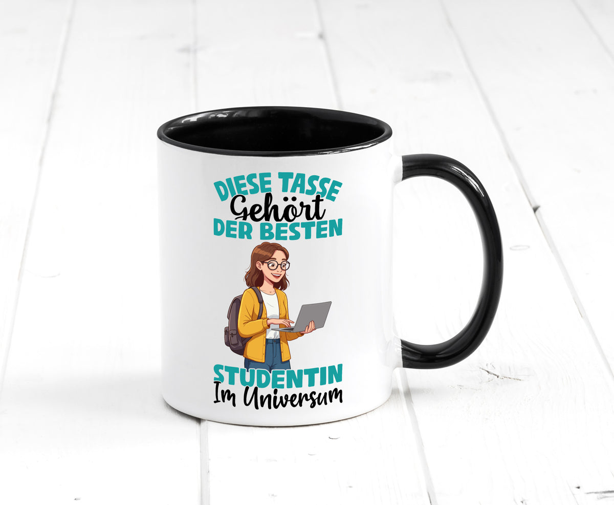 Im Universum: Studentin | Uni Studium Universität Geschenk Humor Geschenkidee Tasse