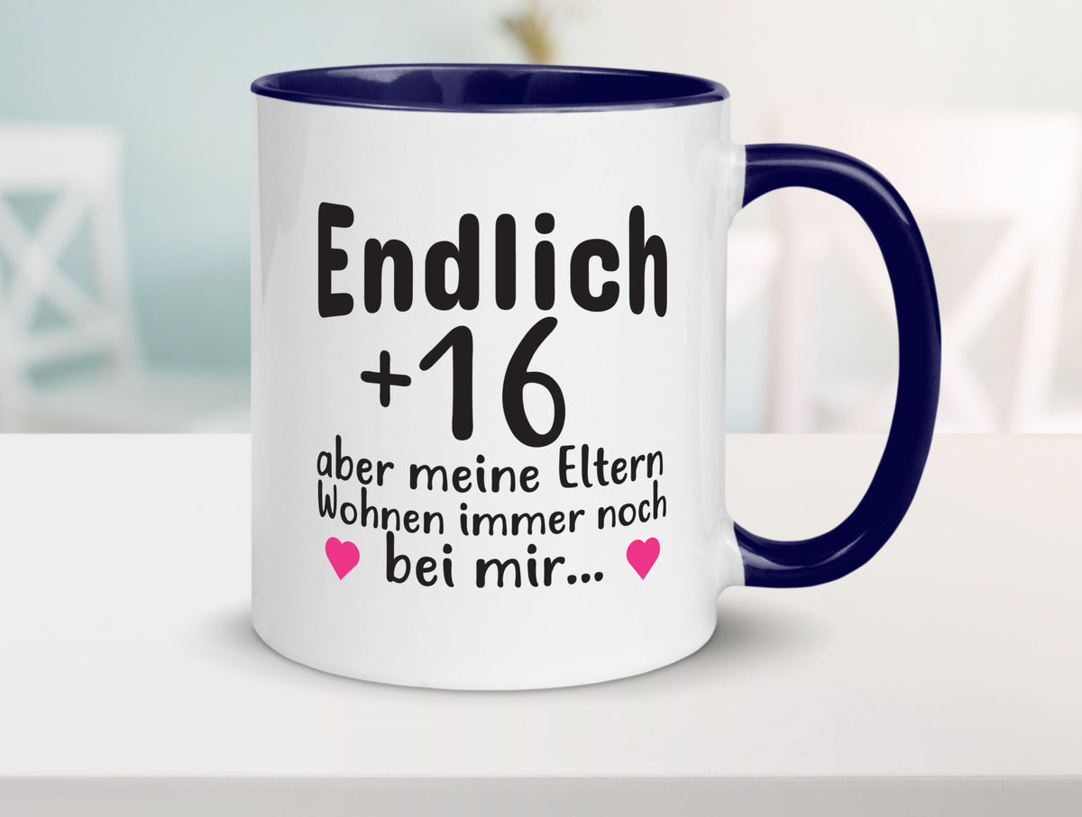 Endlich 16 | Geburtstag Tasse Spruch Mädchen Geschenkidee Humor