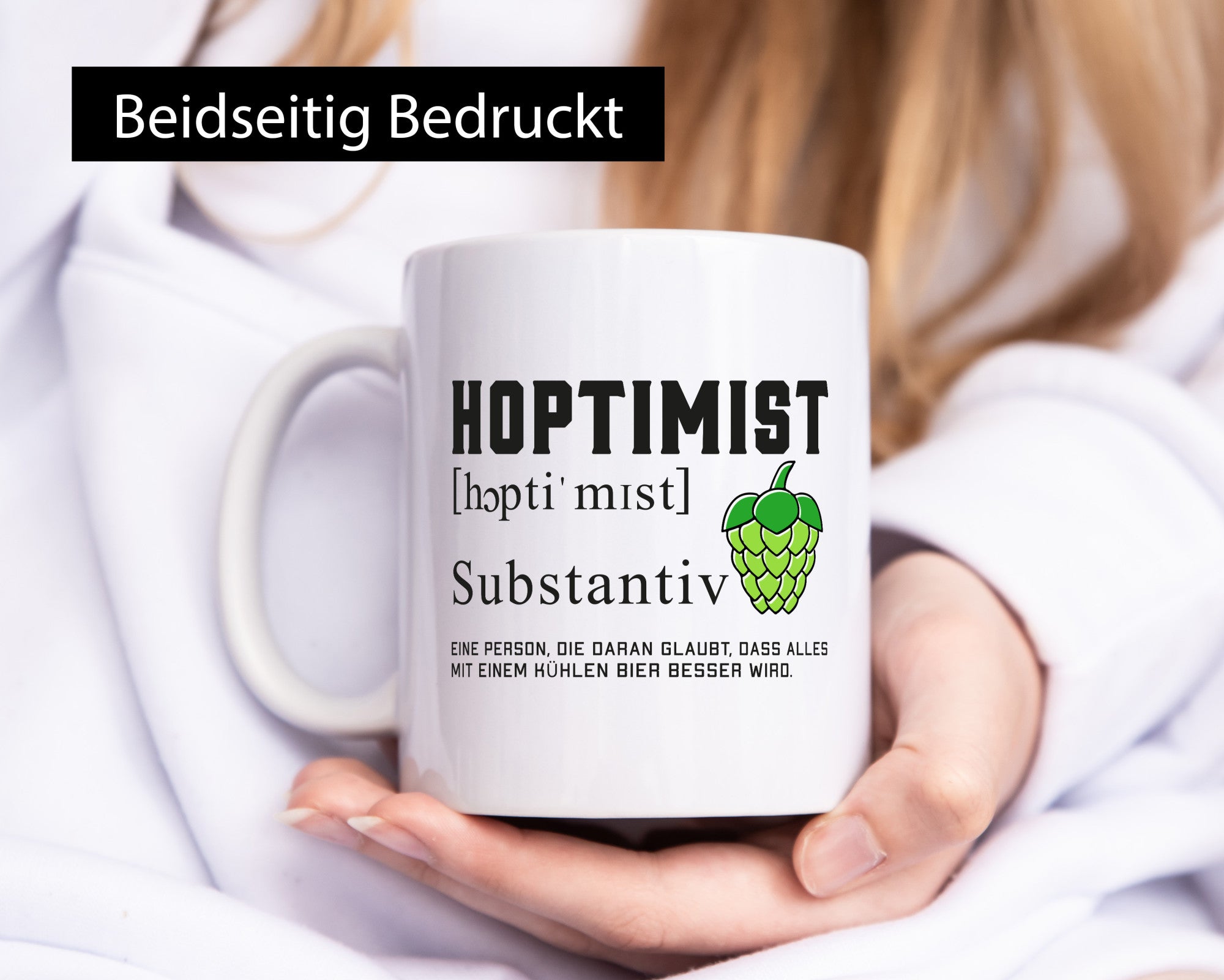 Hoptimist | Bierliebhaber Hopfen Bier Pils Party Geschenkidee Humor Tasse