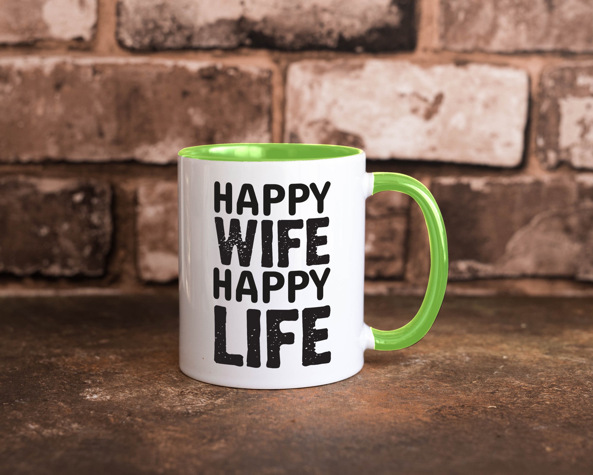 Happy Wife | Ehemann Tasse Ehefrau Humor Statement Geschenkidee