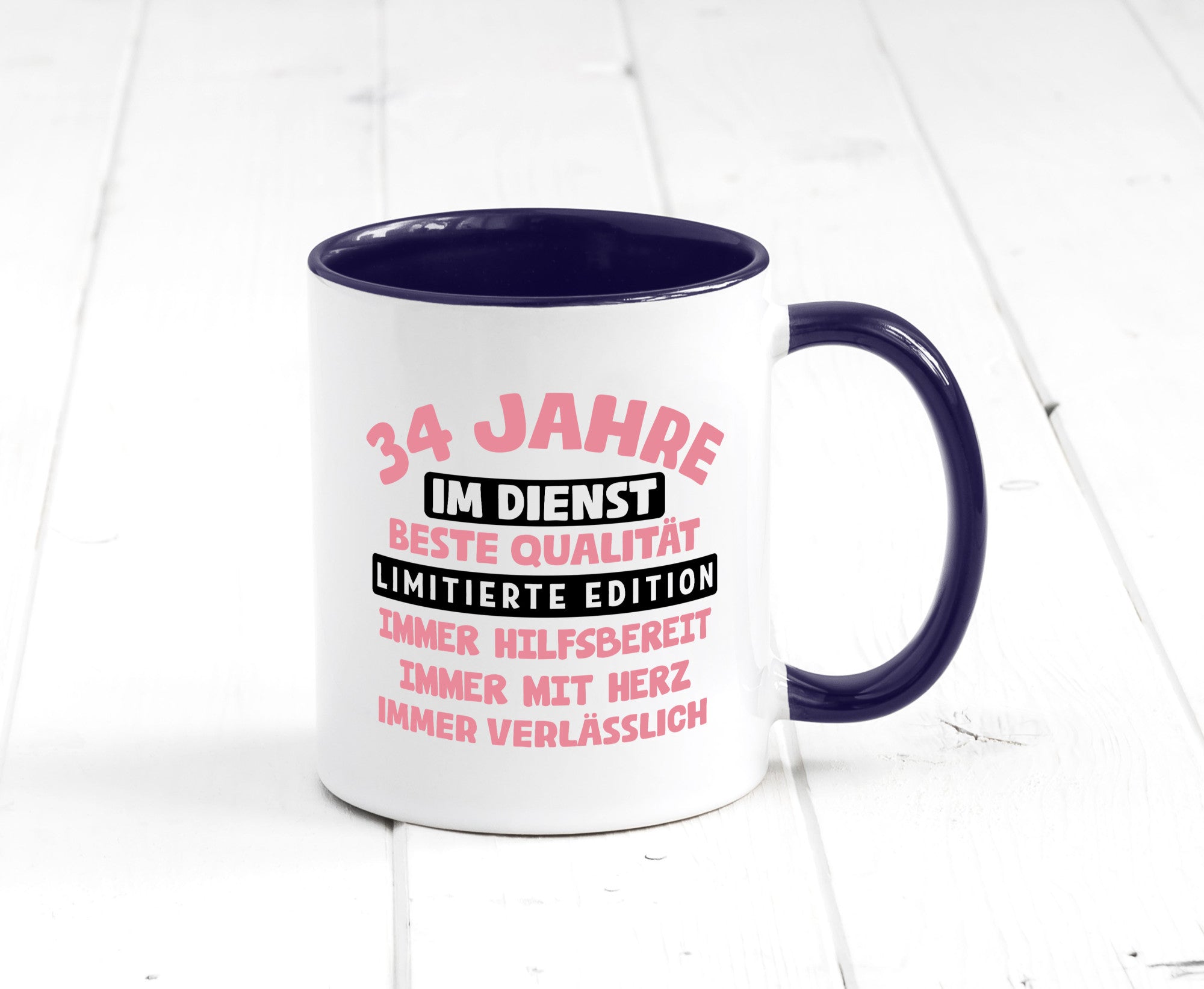 34 Jahre im Dienst | Jubiläum Arbeit v11 Geschenk Kollegen Büro lustiger Spruch