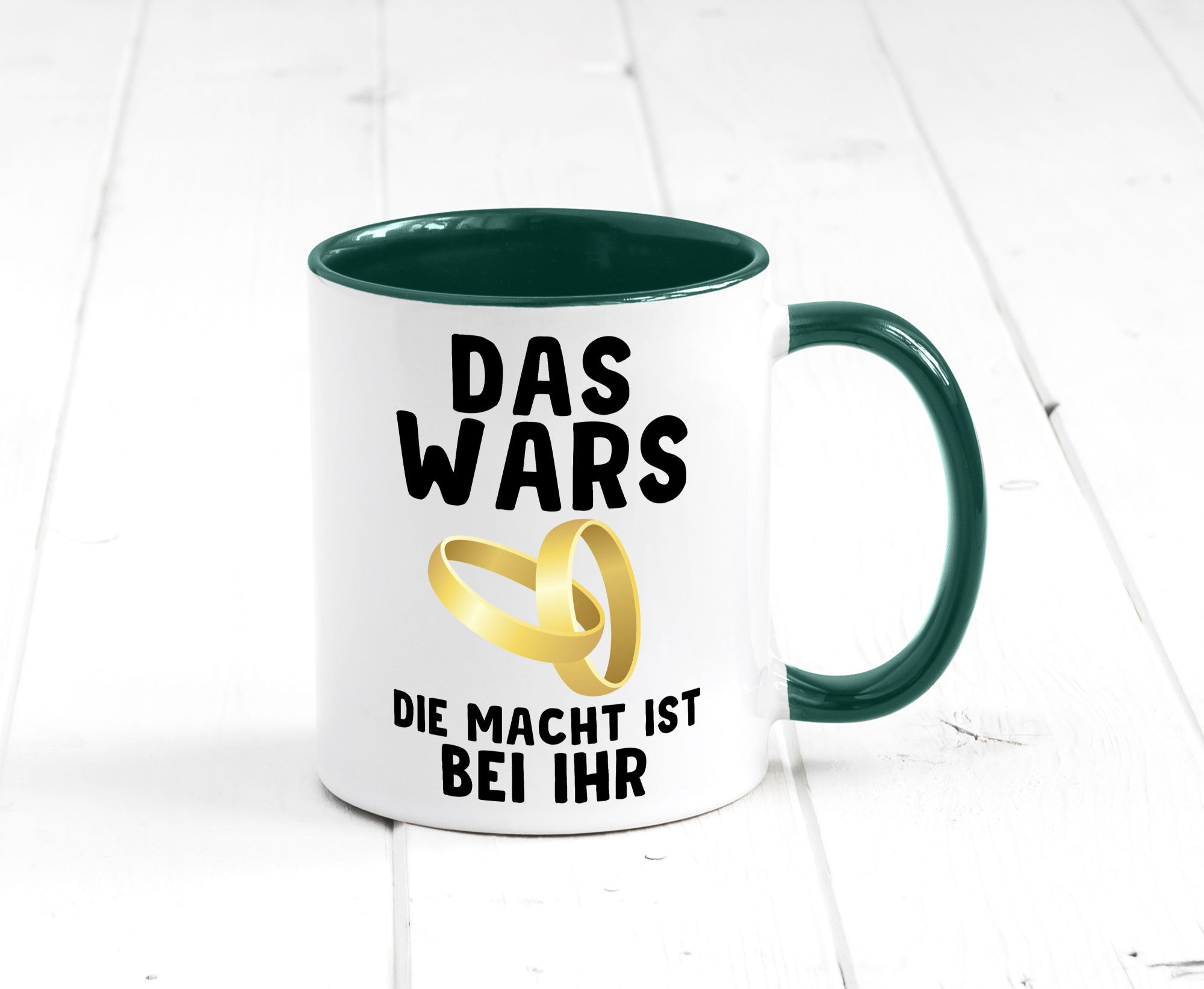 Die macht ist bei ihr | Hochzeit Tasse Ehemann Ehe Geschenk Humor Geschenkidee