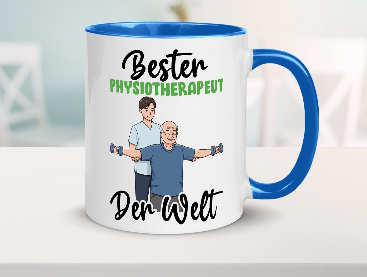 Bester Physiotherapeut v3 Geschenk Humor Geschenkidee lustiger Spruch Tasse