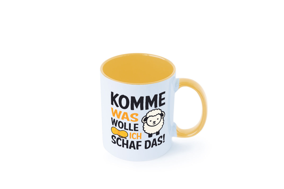 Komme was wolle, ich schaf das | Wolle Humor Geschenkidee Tasse