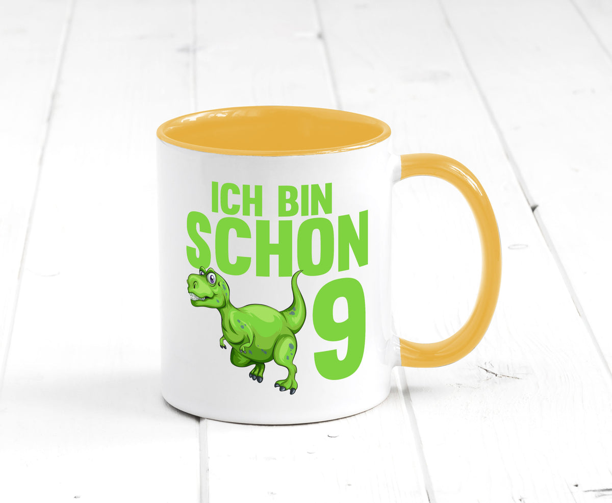 9. Geburtstag | 9 Jahre Dino Dinosaurier Geschenkidee Humor Tasse