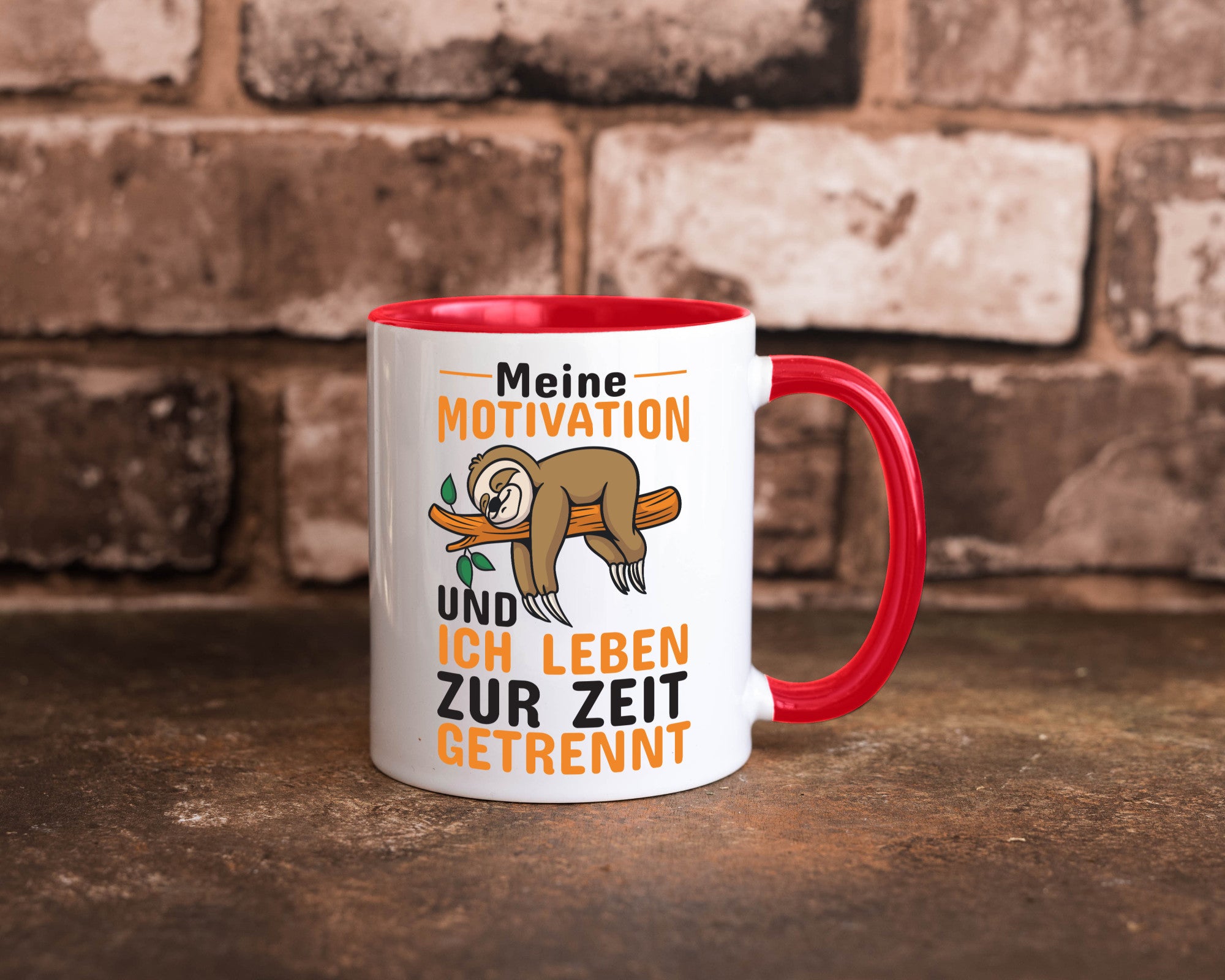Keine Motivation | Faultier Tasse Büro Humor faul Geschenk Arbeit Kollegen