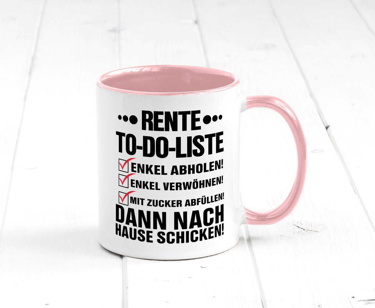 Rente To-Do-Liste | Rentner Tasse Enkel verwöhnen Geschenk Ruhestand Jubiläum