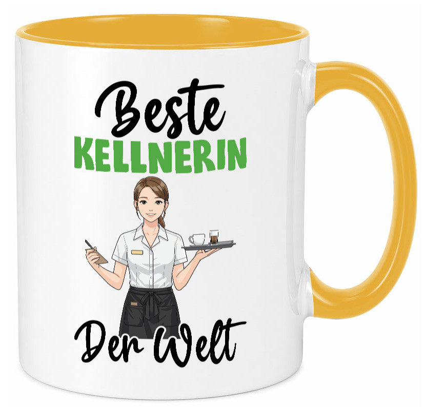 Beste Kellnerin | Beruf kellnern Bedienung v2 Humor Arbeit Kollegen Büro Tasse