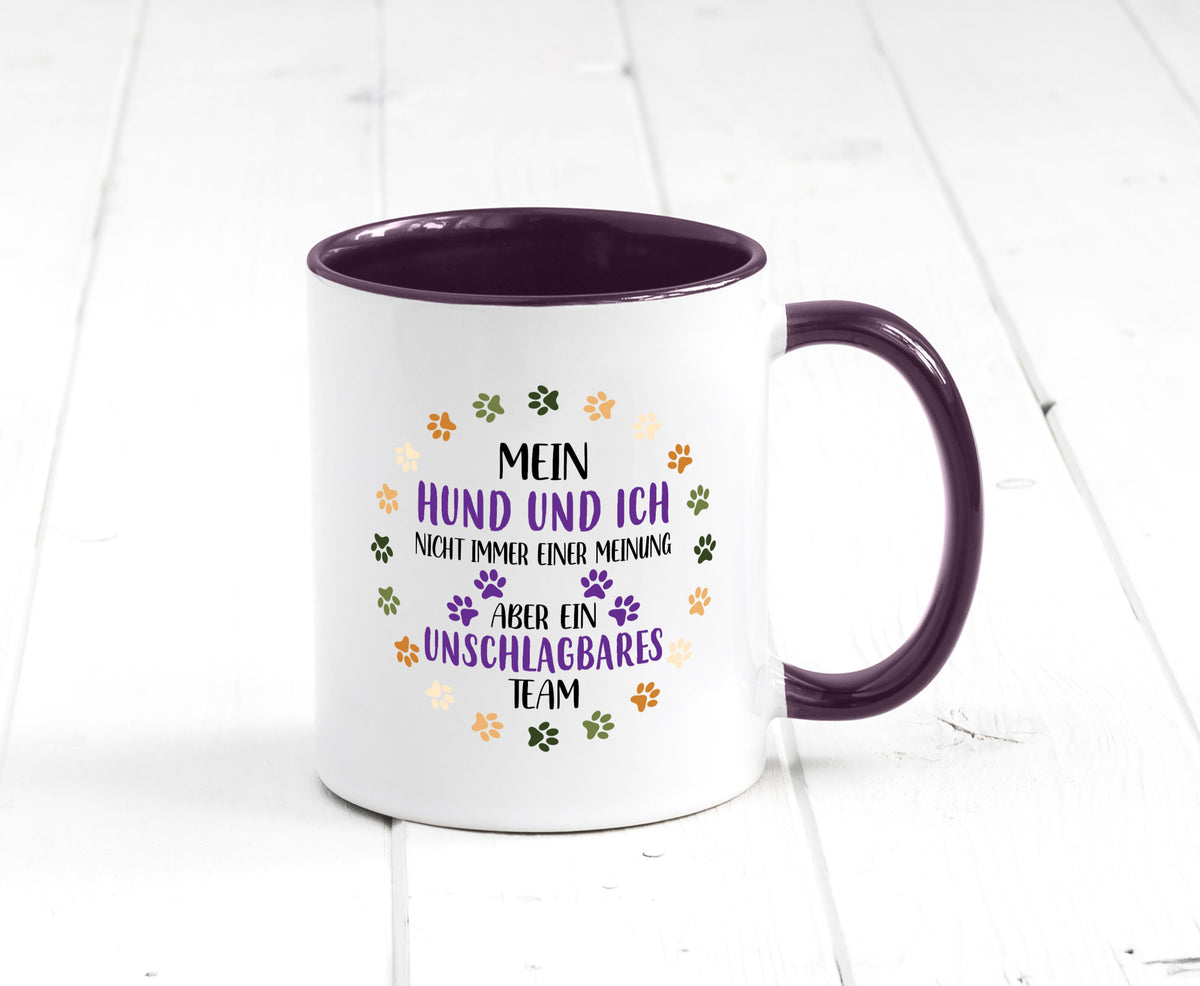 Mein Hund und ich nicht immer einer Meinung | Team Geschenkidee Tierliebhaber Tasse