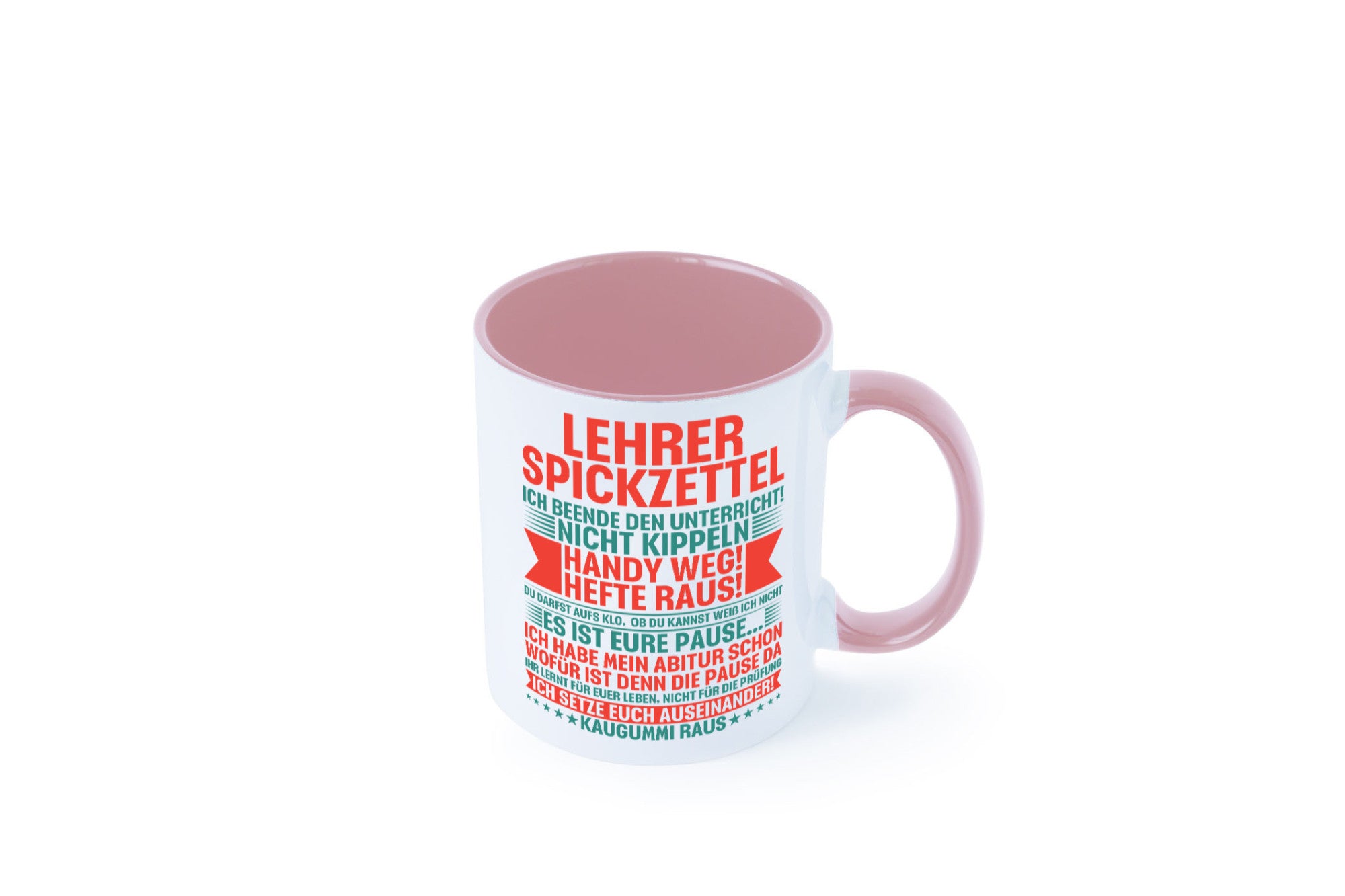 Lehrer Spickzettel | Beruf Tasse lustiger Spruch vl4 lustig Arbeit Kollegen
