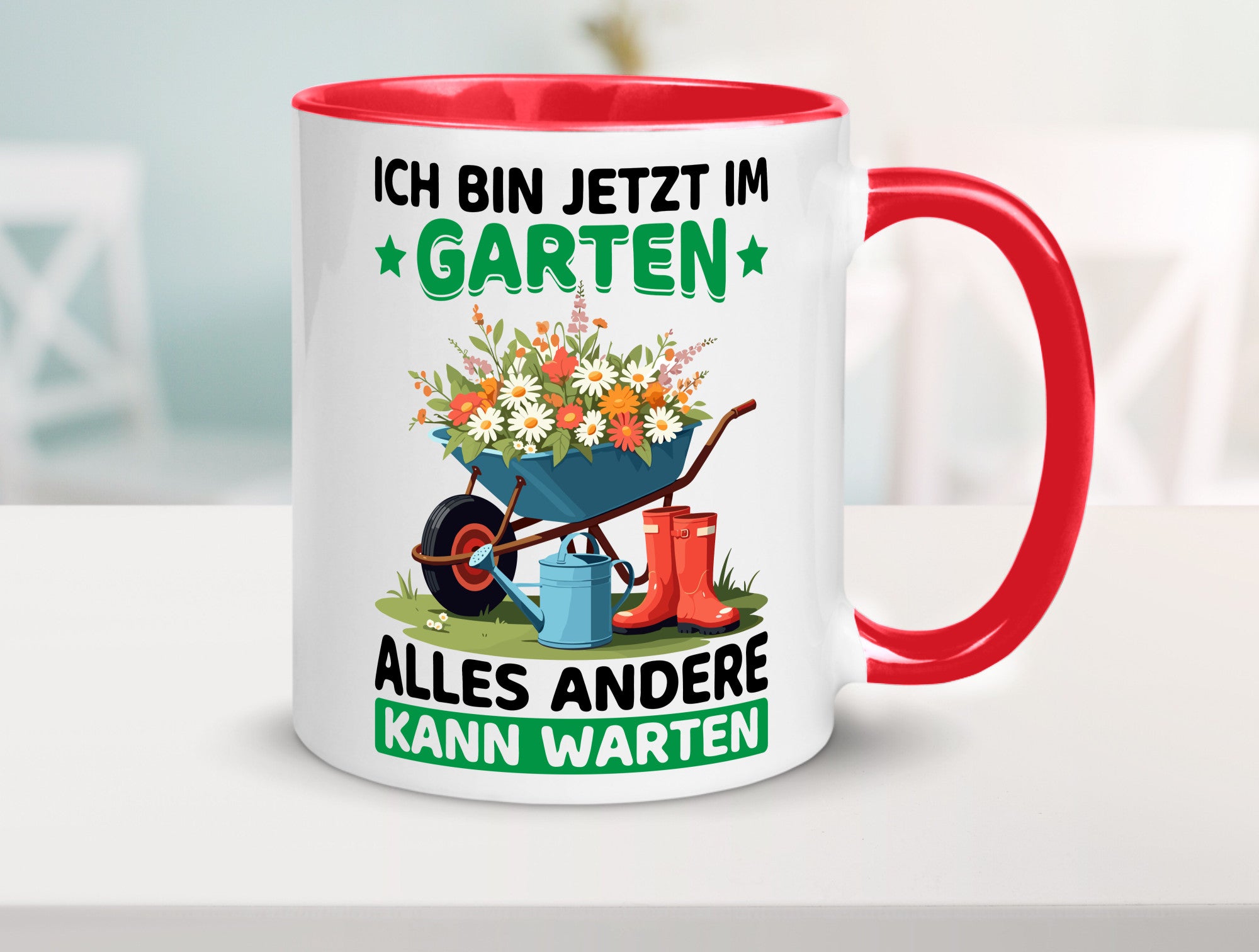 Im Garten alles andere kann warten | Gärtner Gartenarbeit Geschenk Arbeit