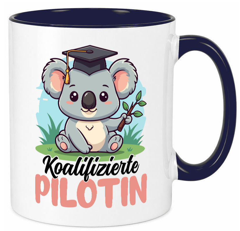 Koalifizierte Pilotin | Definition Piloten lustig Humor Geschenkidee Geschenk Tasse
