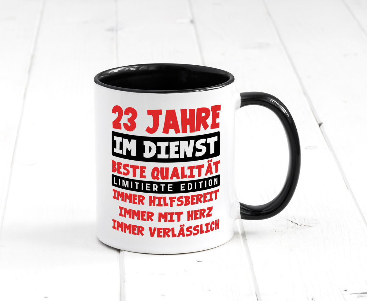 23 Jahre im Dienst | Jubiläum Arbeit v9 Humor Kollegen Büro Geschenkidee Tasse