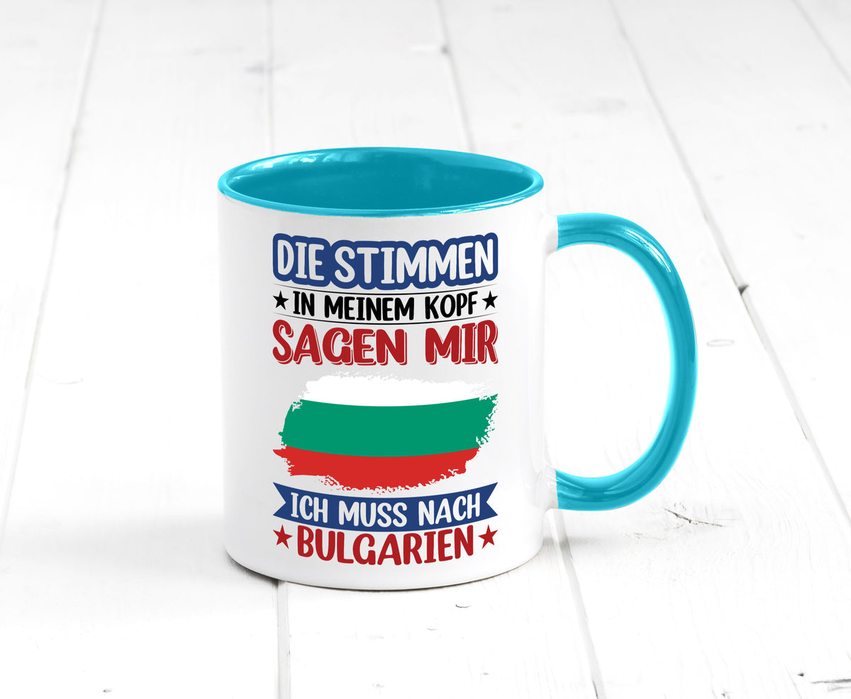 Bulgarien | Urlaub Stimmen in meinem Kopf Traumland Humor Geschenkidee Tasse