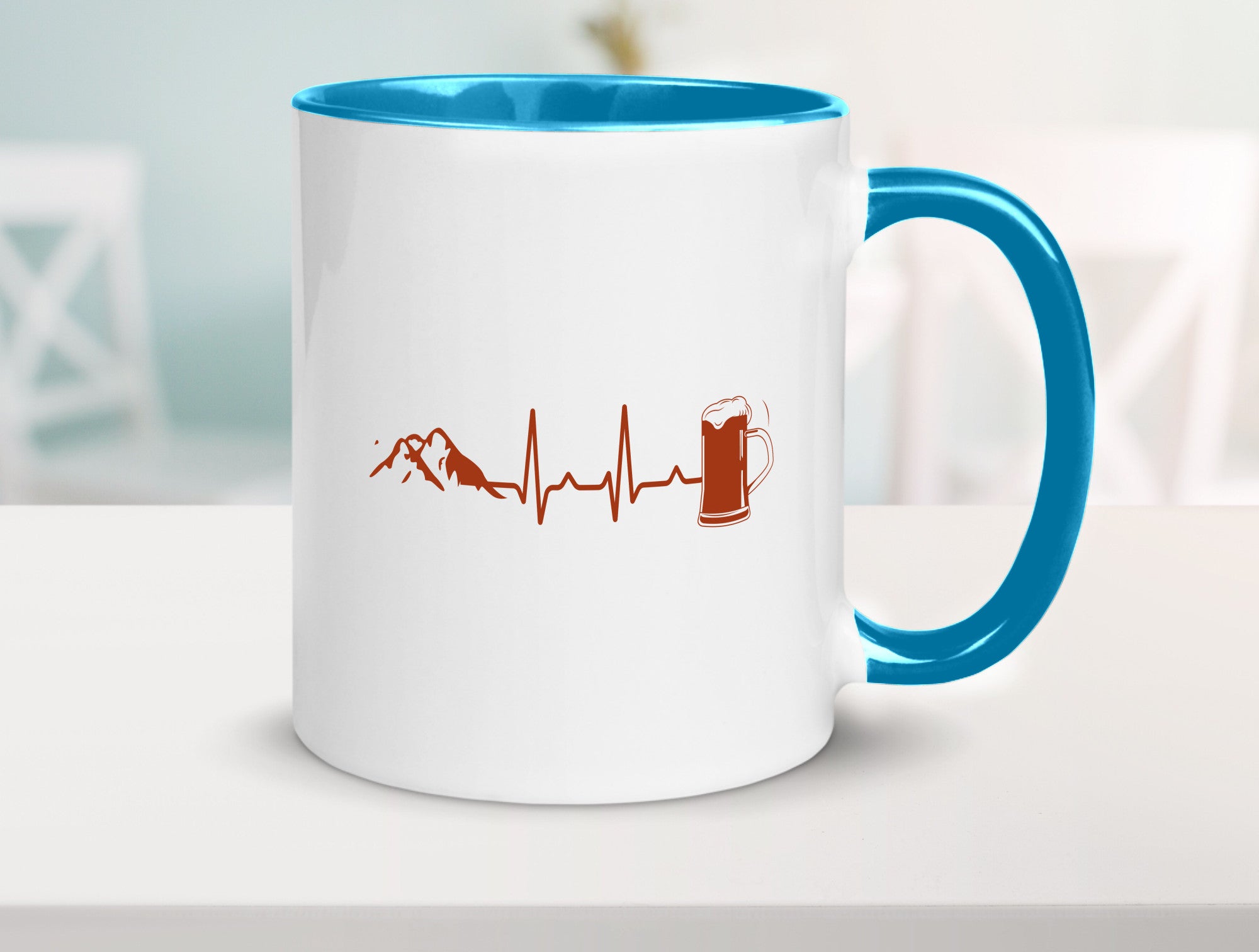 Berge und Bier | Wandern Wanderer Biertrinken Geschenkidee Humor Tasse