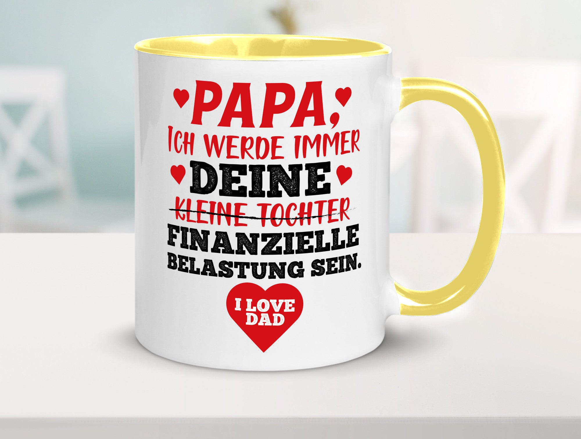 Finanzielle Belastung lustiger Spruch Geschenk Humor Geschenkidee Tasse