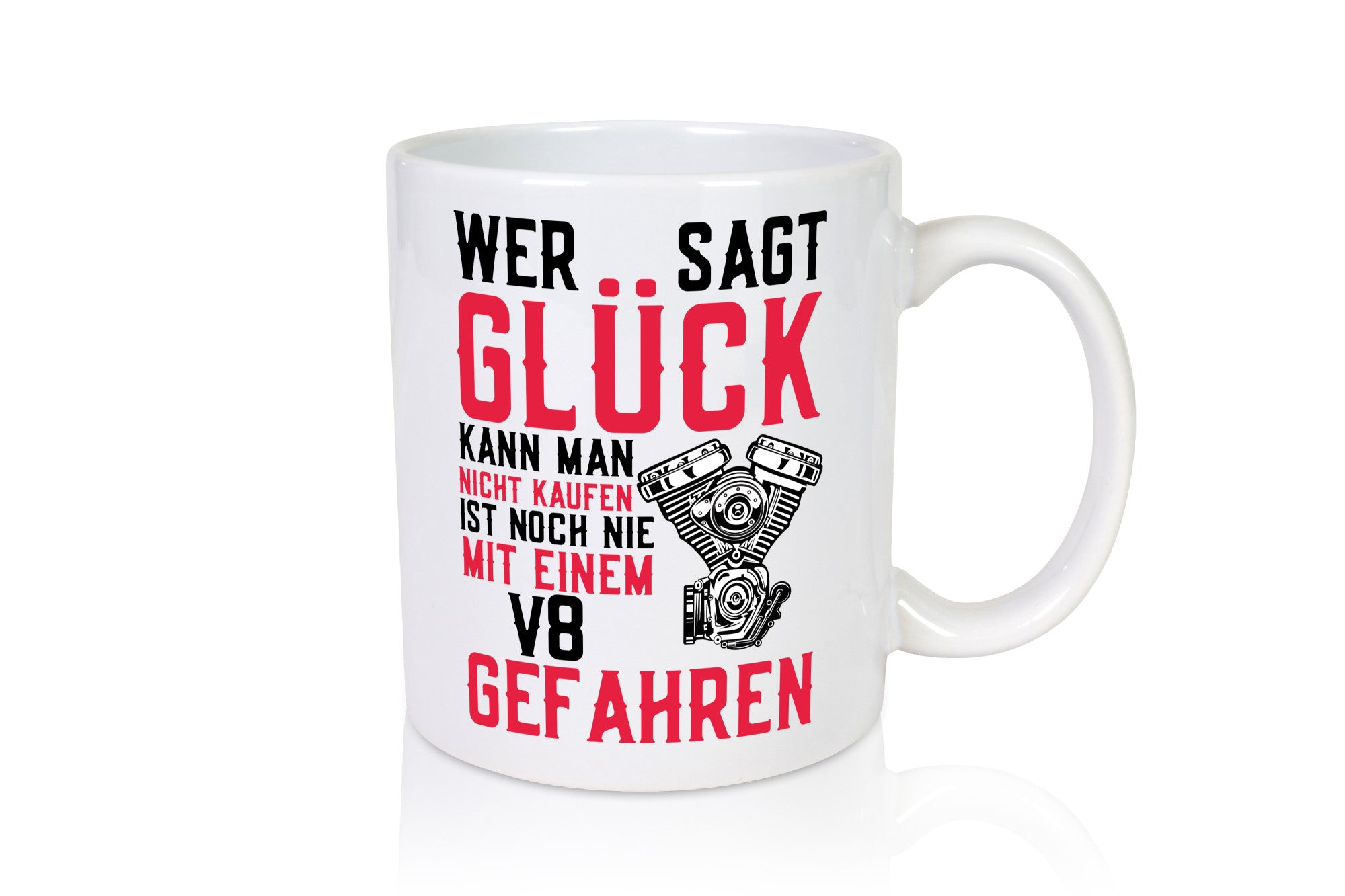 Glück kann man kaufen | V8 Motor Autofan Zahnrad Auto lustiger Spruch Geschenk