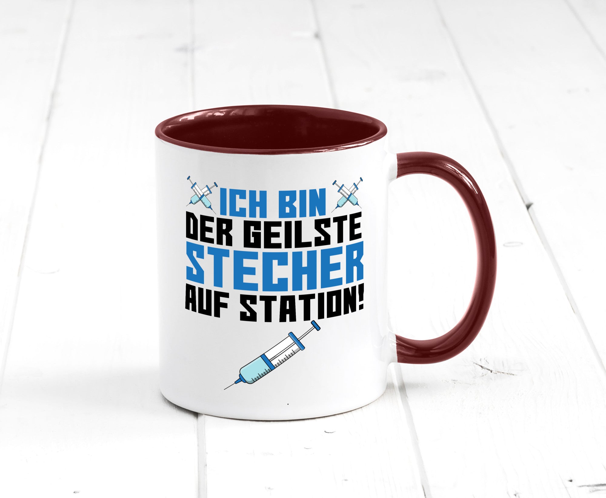 Ich bin der geilste Stecher | Pfleger Arzt Spritze lustig Humor Geschenkidee