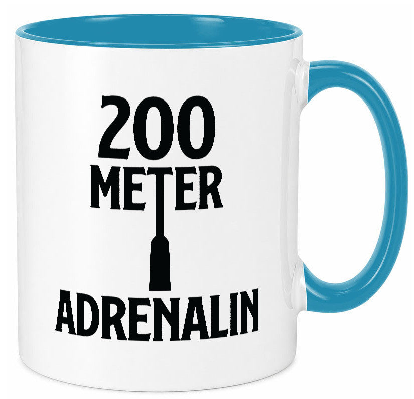 200 Meter Adrenalin v2 lustig Humor Geschenkidee Geschenk Tasse