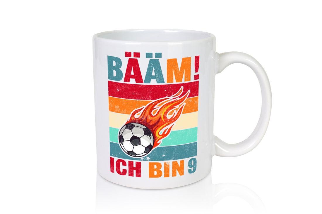 9. Geburtstag | Bääm ich bin 9 Fußball Geschenkidee Humor Tasse