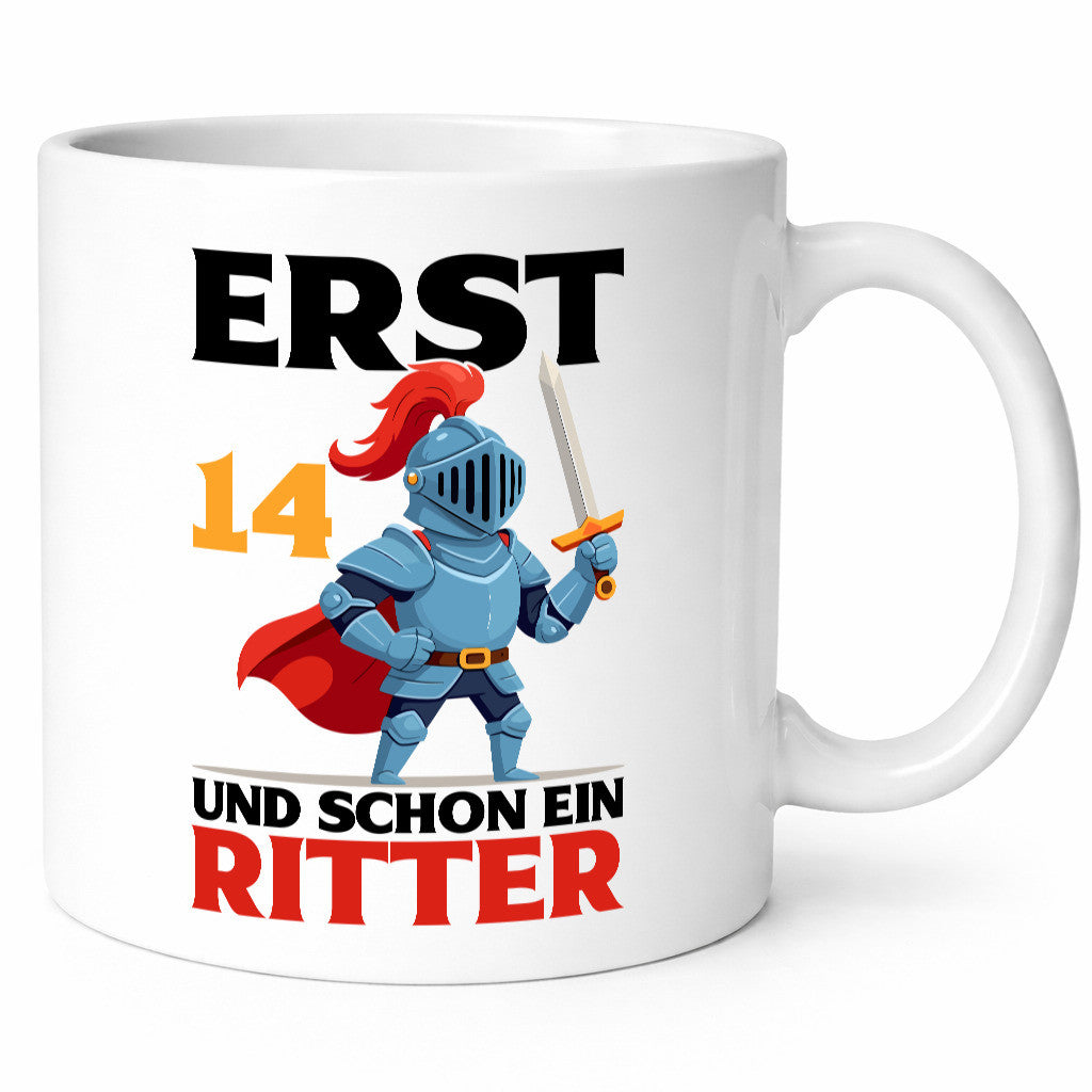 14. Geburtstag | 14 Jahre und schon ein Ritter Humor Geschenkidee Tasse
