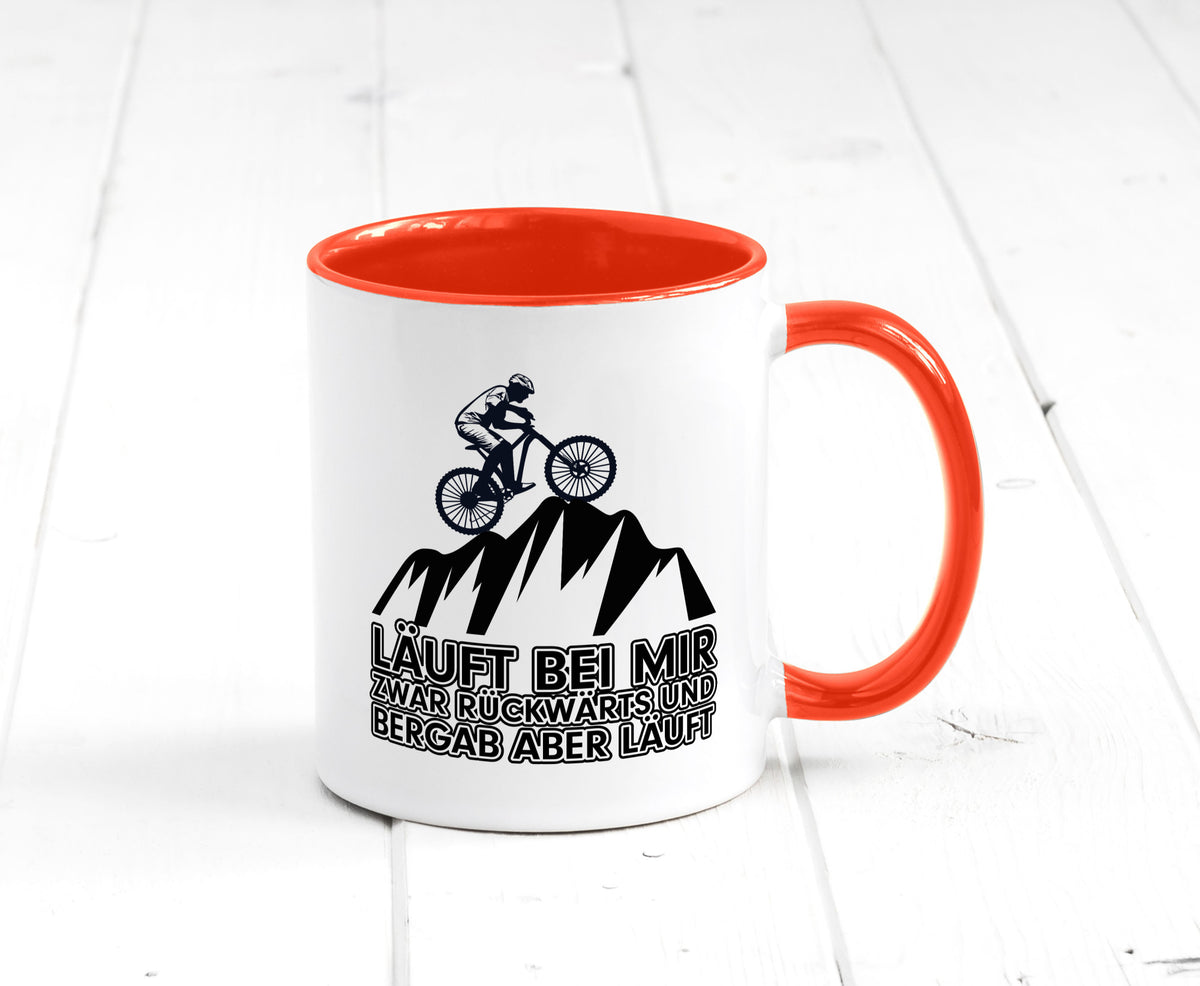 Läuft bei mir | Pechvogel Tasse Radfahrer Statement Humor Geschenkidee