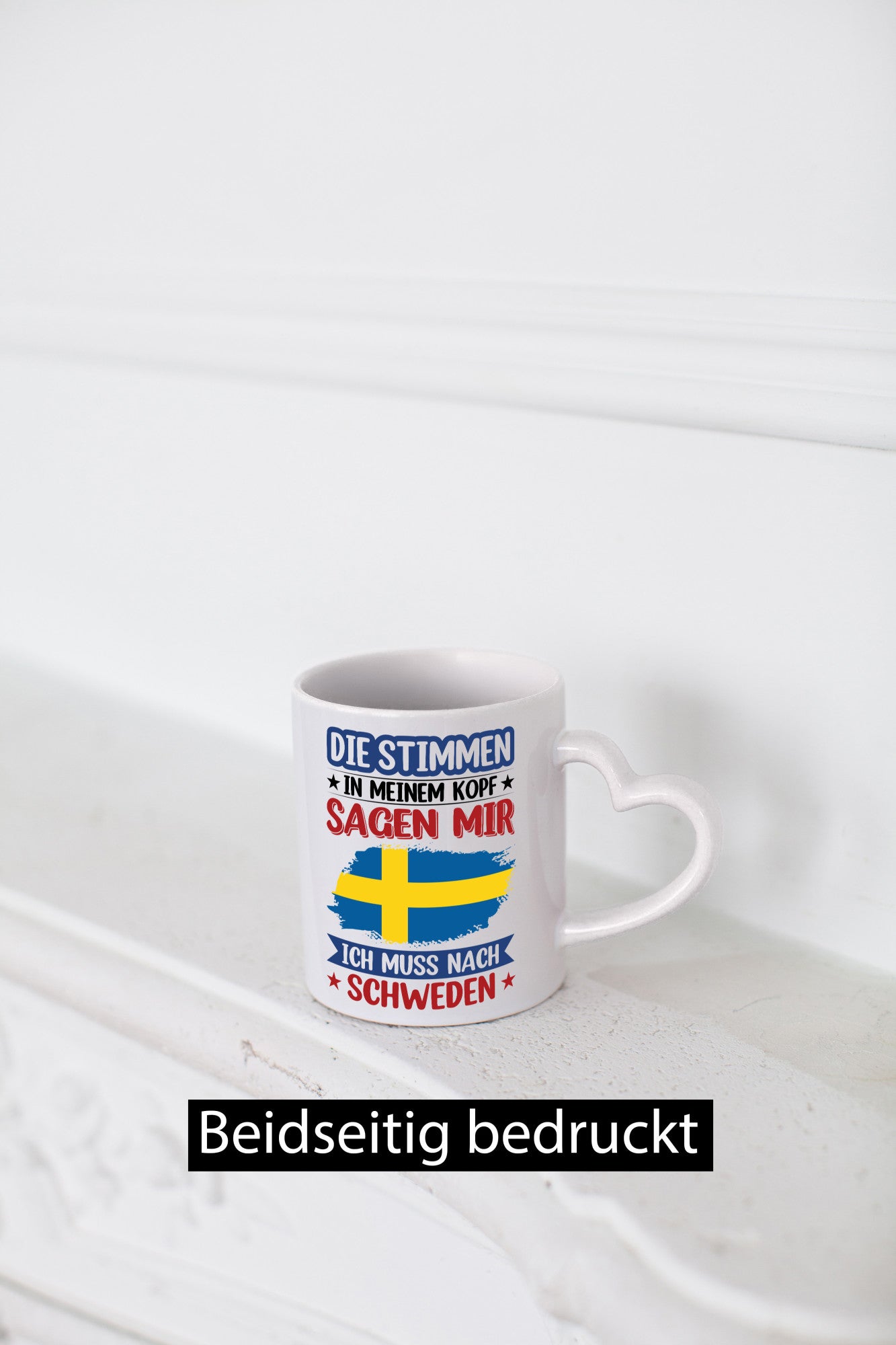 Schweden | Urlaub Stimmen in meinem Kopf Traumland v2 Geschenkidee Humor Tasse
