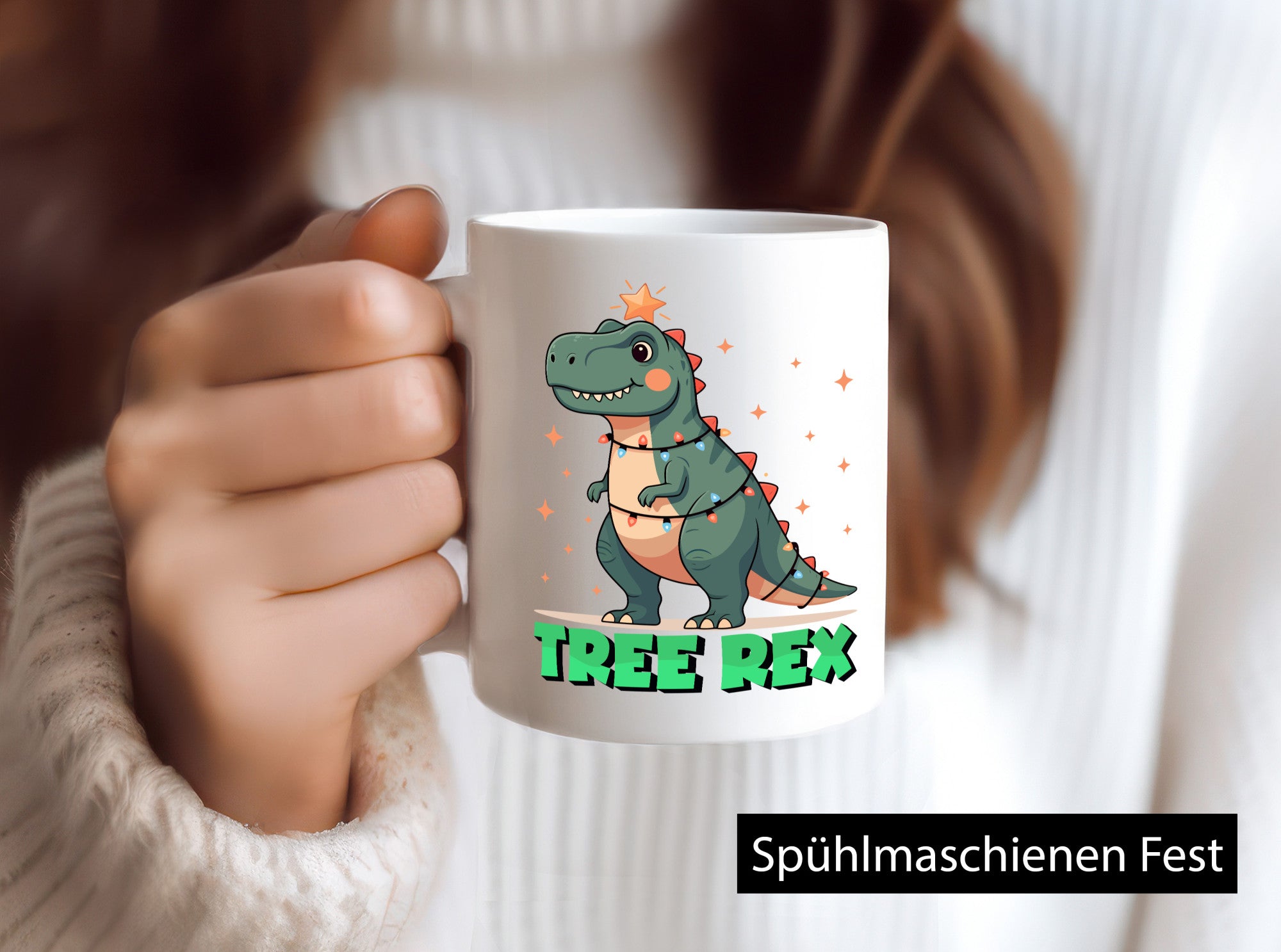 Tree Rex | Dinosaurier Weihnachten lustig Humor Geschenkidee Geschenk Tasse