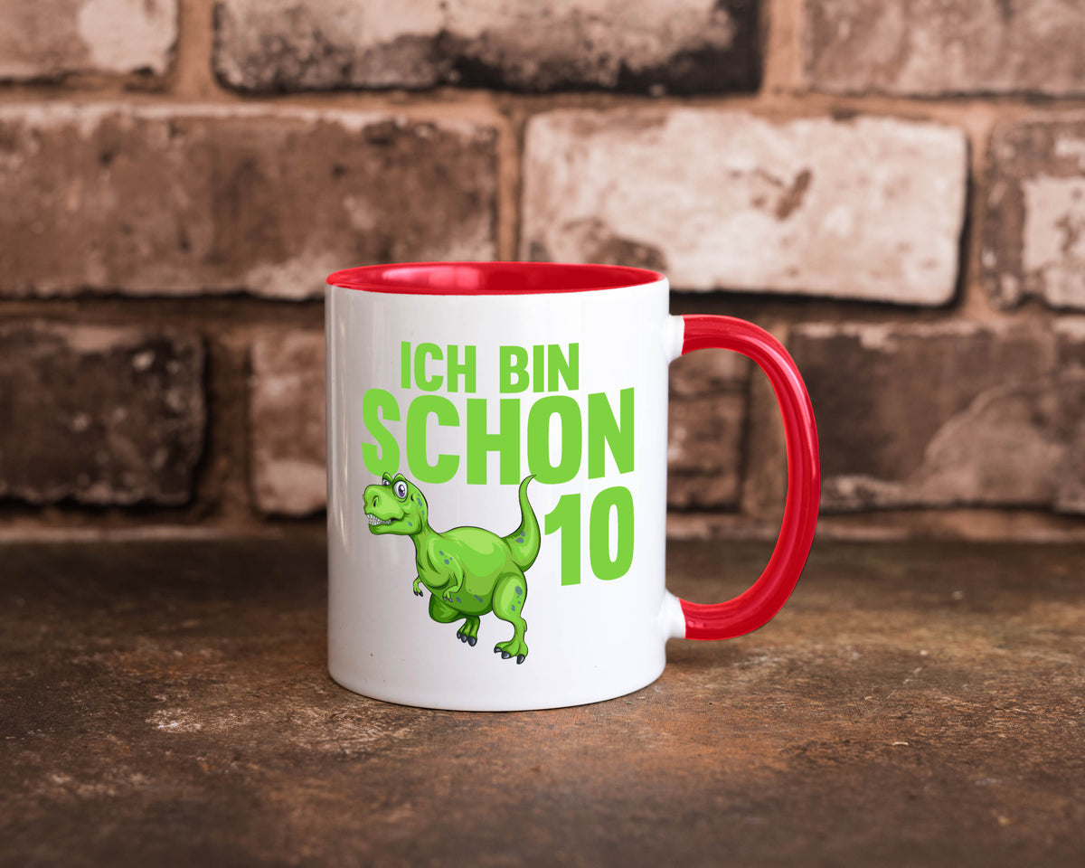 10. Geburtstag | 10 Jahre Dino Dinosaurier Geschenk Geschenkidee lustiger Tasse