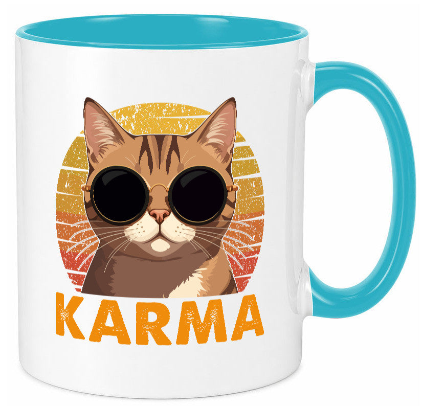 Vintage Katze | Karna Coole lustiger Spruch Geschenk Tierliebhaber Humor Tasse