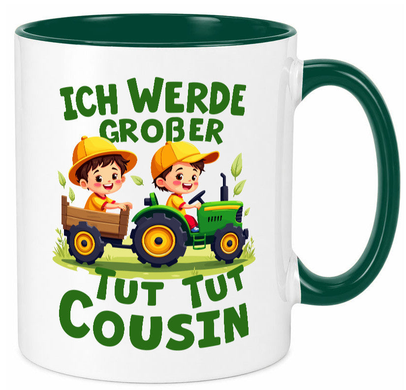 Ich werde Großer Cousin | Familie Bauer lustiger Spruch Geschenk Geschenkidee Tasse